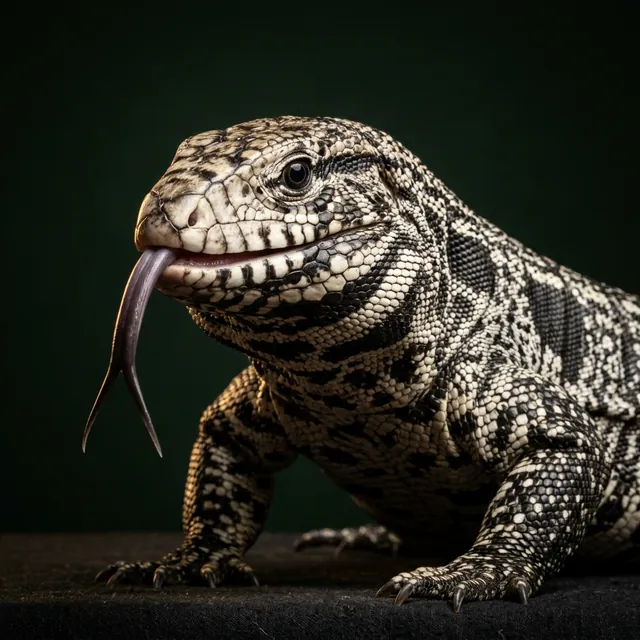 Argentine tegu portrait
