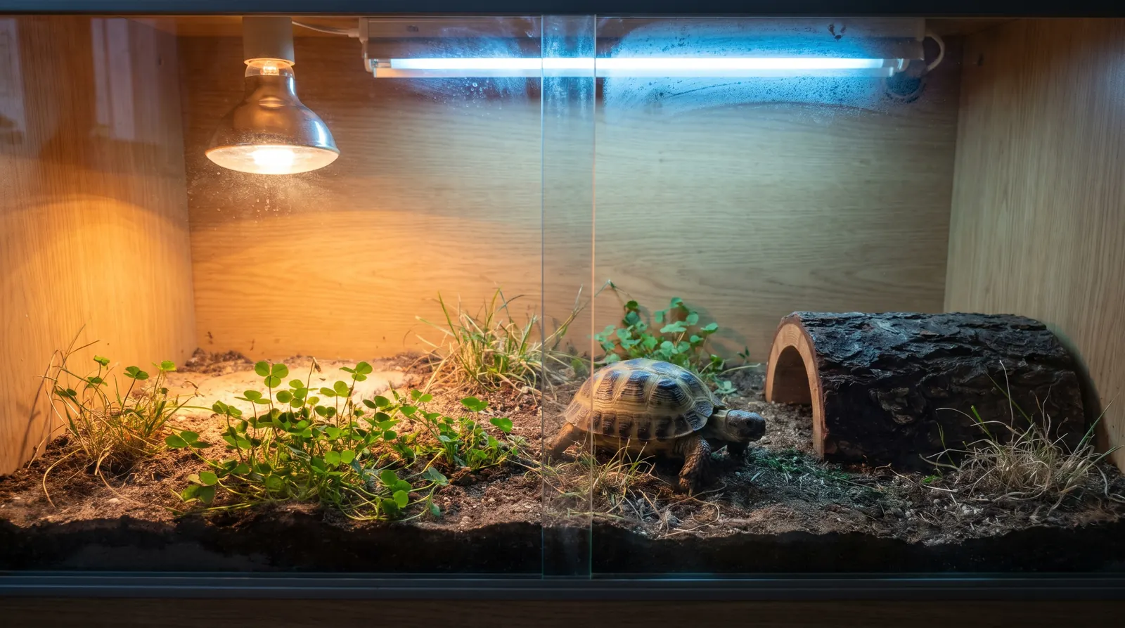 A finished russian tortoise enclosure