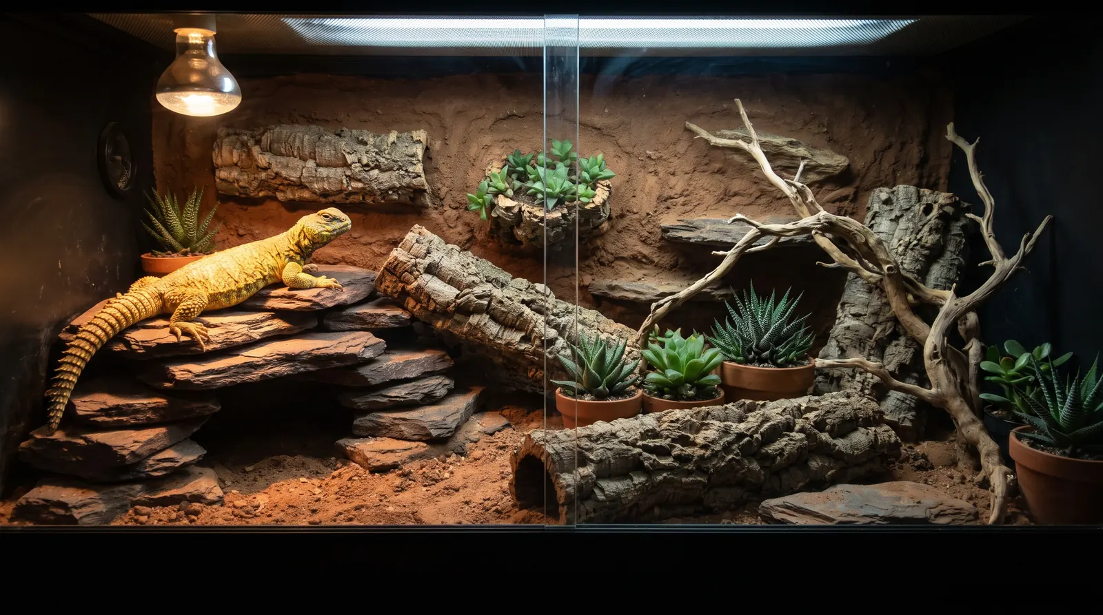 A finished uromastyx enclosure